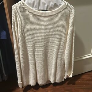 Comfy cream Talbots sweater just right for the fall